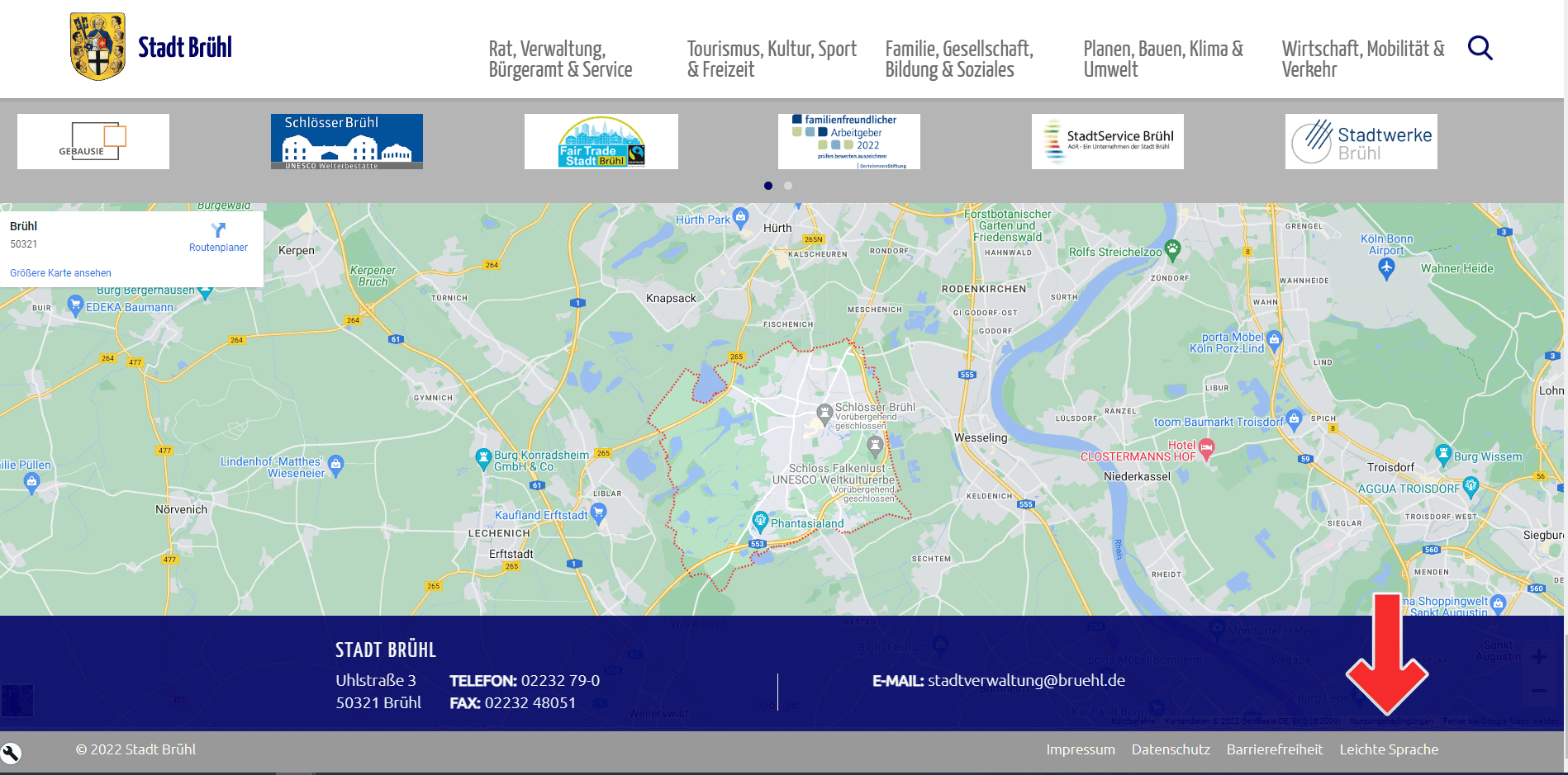 Navigation Fußleiste