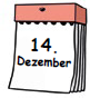 Kalenderblatt mit dem Datum 14. Dezember