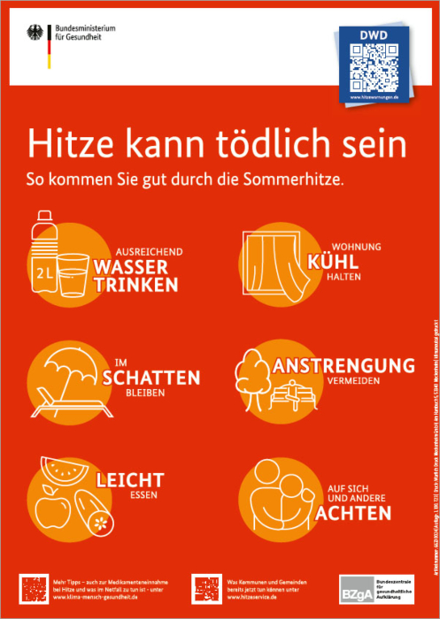 Poster - Was tun bei großer Hitze?