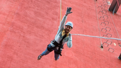 Houserunning an Europas höchstem Outdoor-Kletterturm Via Ferrata